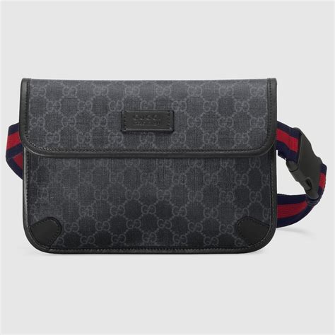 gucci gg0225s black/grey one size|Small GG belt bag in grey and black GG leather .